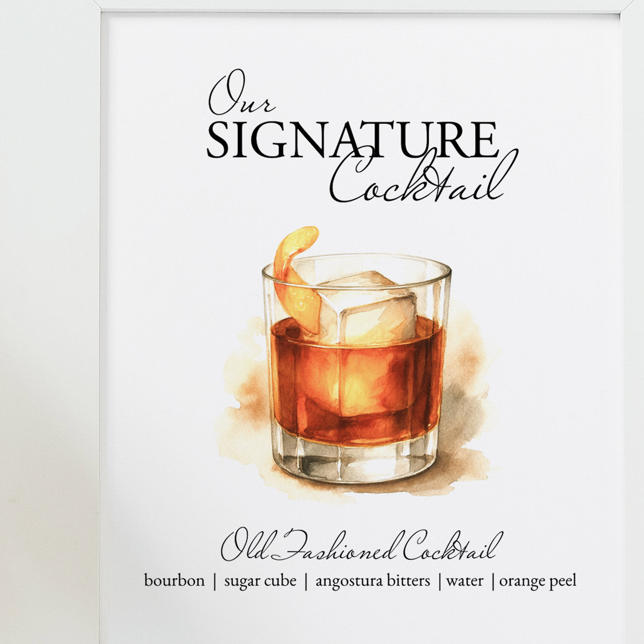 Printable Bar Signs | Old Fashioned Cocktail