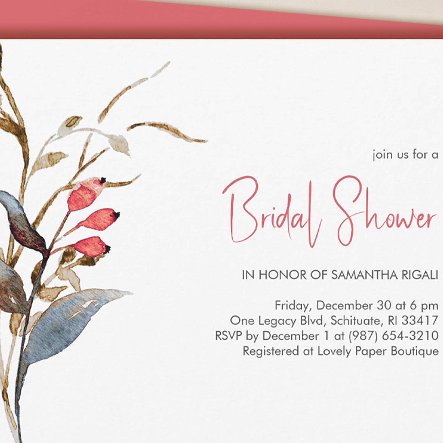 Fall Bridal Shower Themes Invitations by Do Tell A Belle