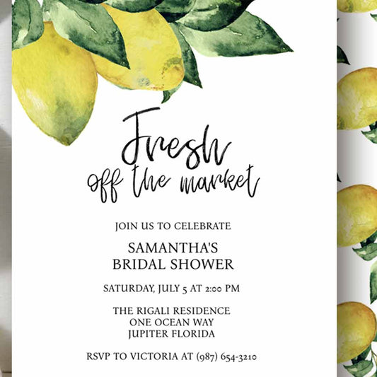 Lemon Themed Bridal Shower Invites | Main Squeeze | Do Tell A Belle
