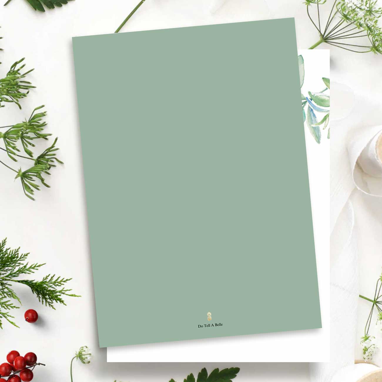 Winter Bridal Shower Invitation Watercolor Botanicals by Do Tell A Belle